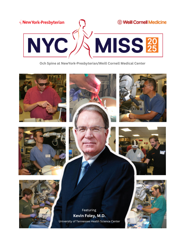 NYC-MISS 2025 Summer Master Class: Tubular & Less Invasive Spine Intensive Banner